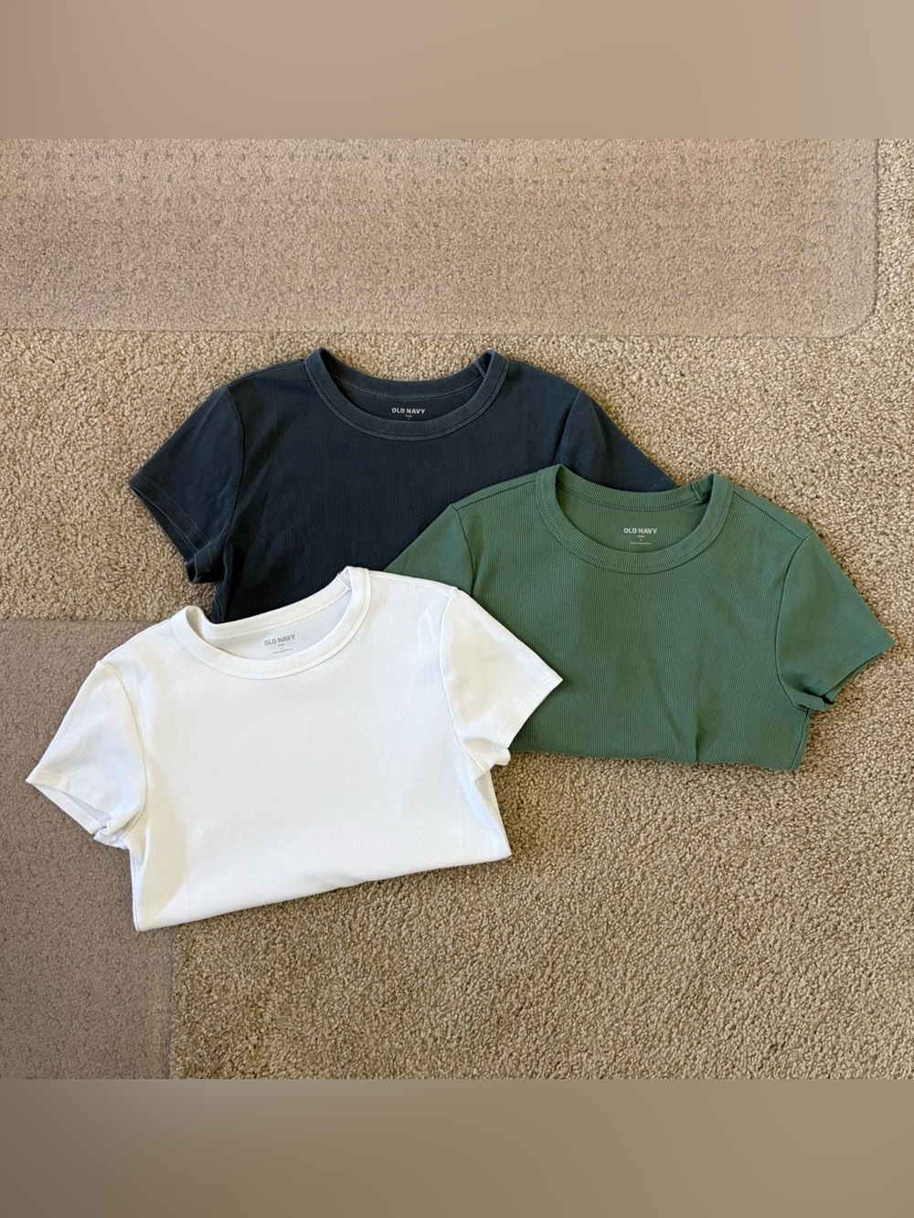 BUNDLE of Old Navy Snug Crop Ribbed T-Shirts